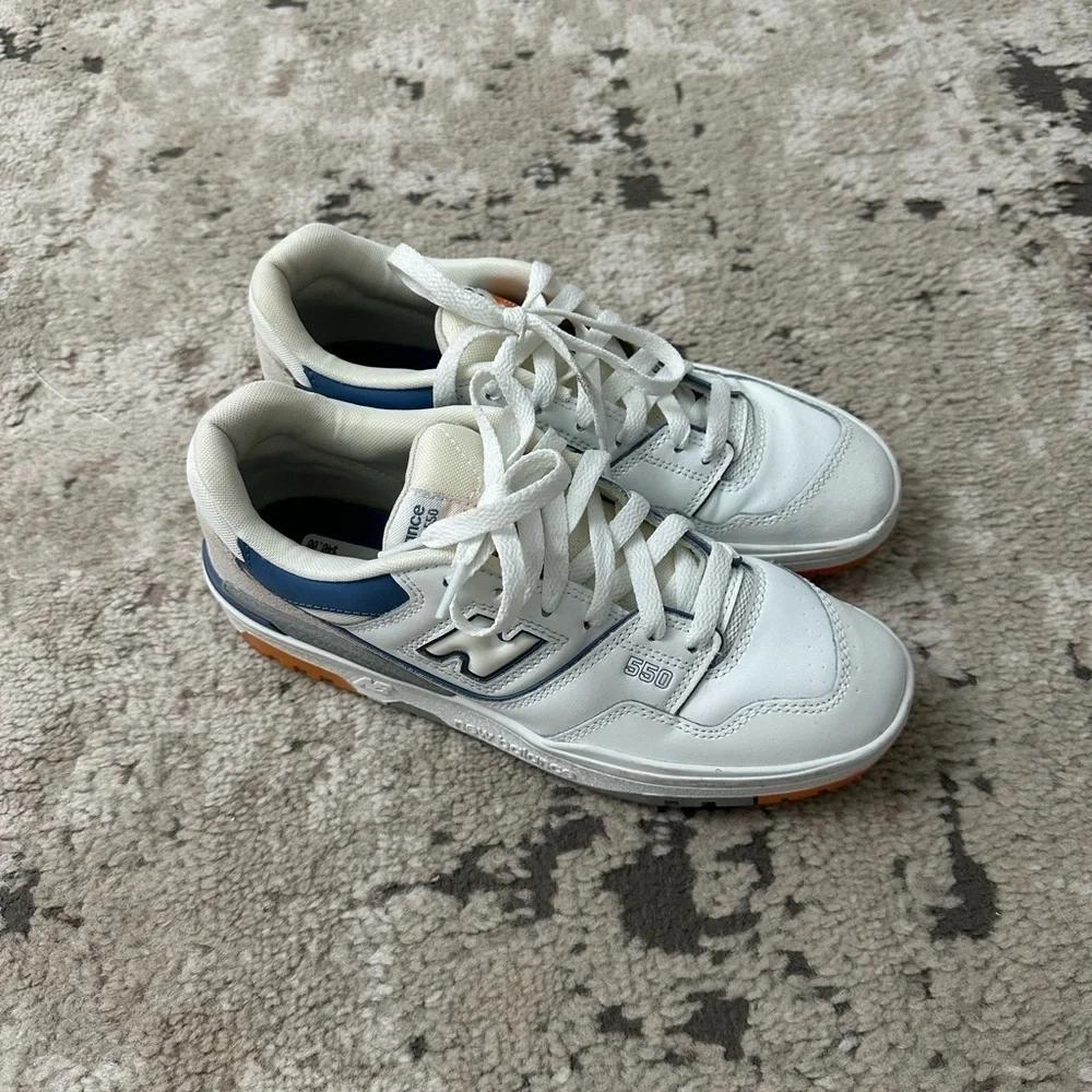 New Balance 550 Sneakers Size 8 - White Mercury Blue